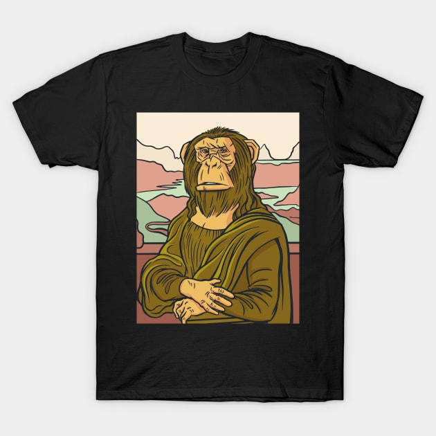 Philosophical Ape Contemplation T-Shirt by Life2LiveDesign